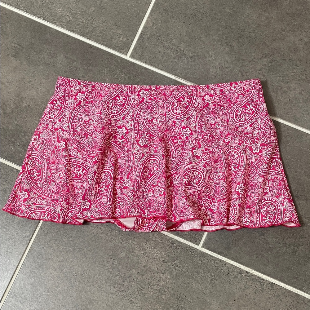 Lands’ End Flounce Tummy Control Swim Skirt size 12P